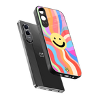 cheerful smiley back phone cover | glass case for oneplus nord ce 4 lite