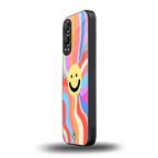 cheerful smiley back phone cover | glass case for oneplus nord ce 4 lite