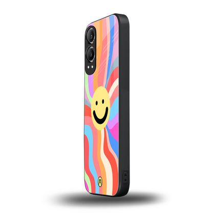 cheerful smiley back phone cover | glass case for oneplus nord ce 4 lite