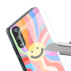 cheerful smiley back phone cover | glass case for oneplus nord ce 4 lite