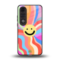 cheerful smiley back phone cover | glass case for oneplus nord ce 4