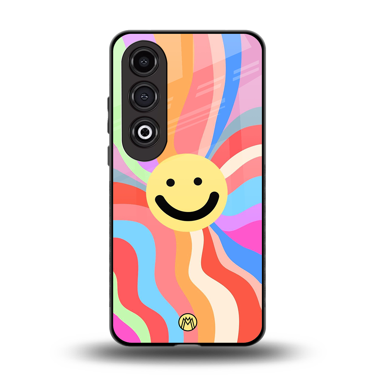 cheerful smiley back phone cover | glass case for oneplus nord ce 4