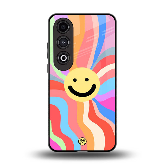 cheerful smiley back phone cover | glass case for oneplus nord ce 4