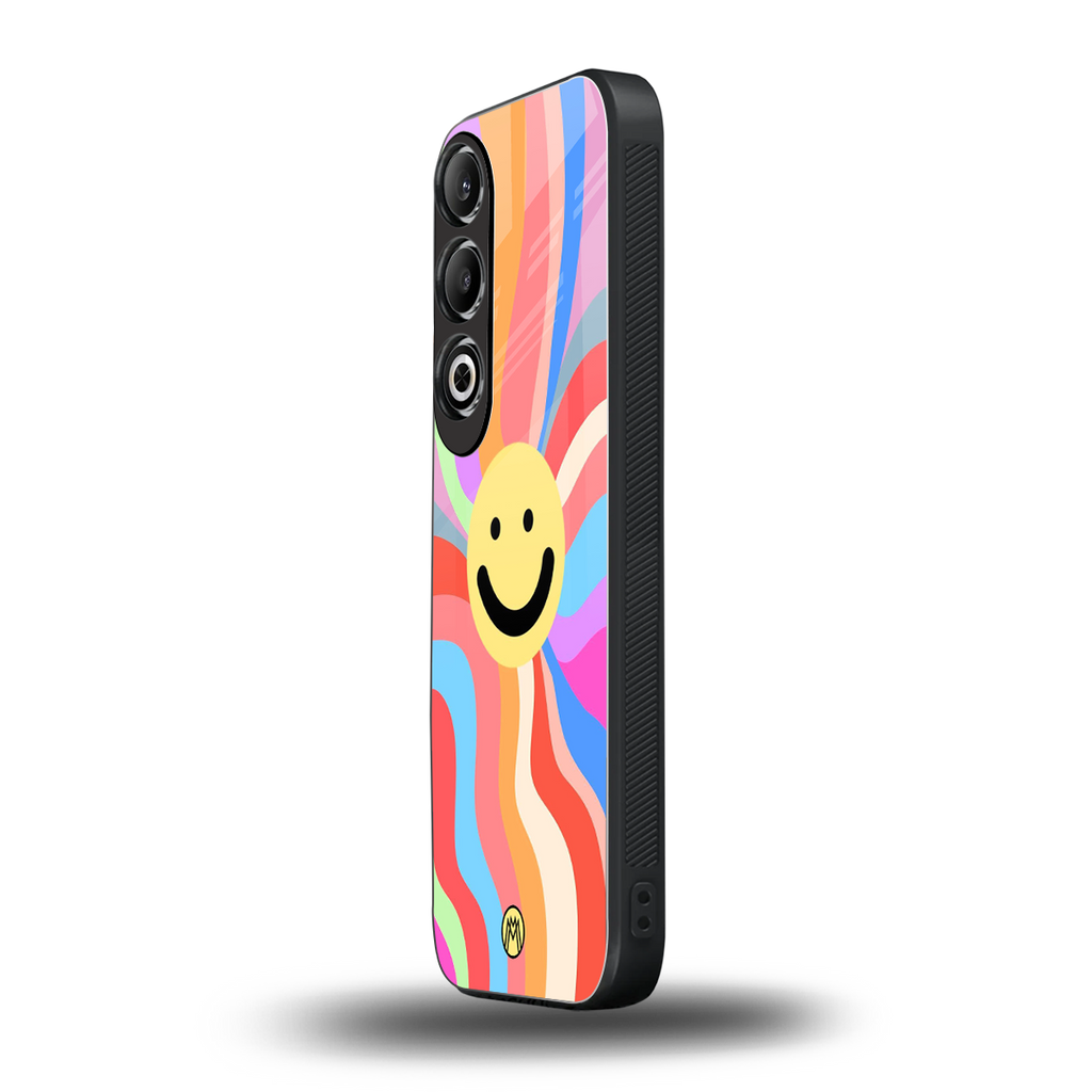 cheerful smiley back phone cover | glass case for oneplus nord ce 4
