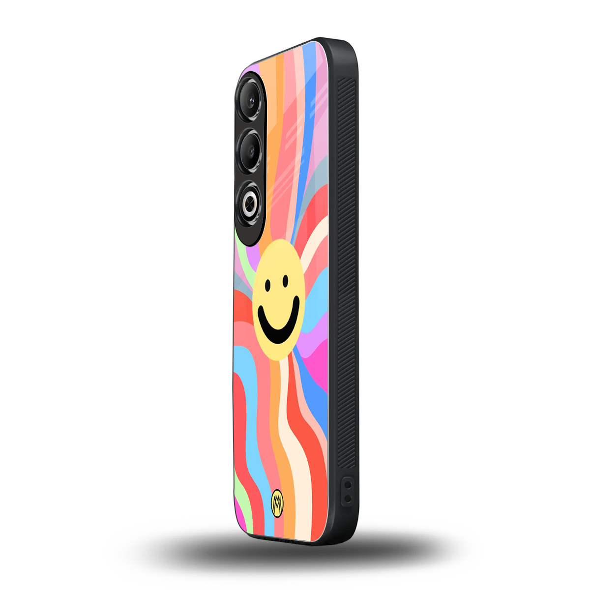 cheerful smiley back phone cover | glass case for oneplus nord ce 4