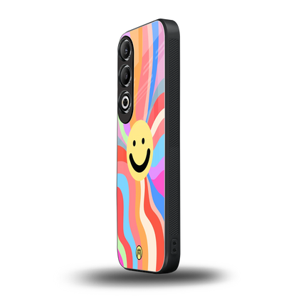 cheerful smiley back phone cover | glass case for oneplus nord ce 4
