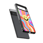 cheerful smiley back phone cover | glass case for google pixel 6 pro