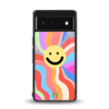 cheerful smiley back phone cover | glass case for Google Pixel 6A