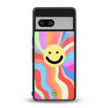 cheerful smiley back phone cover | glass case for Google Pixel 7