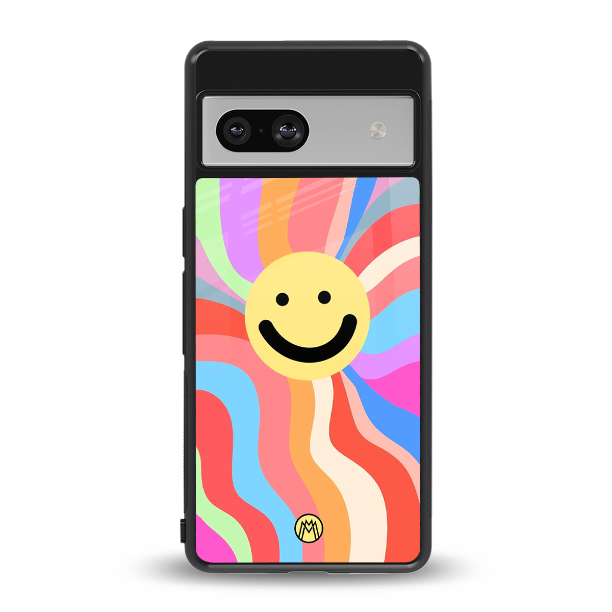 cheerful smiley back phone cover | glass case for Google Pixel 7A