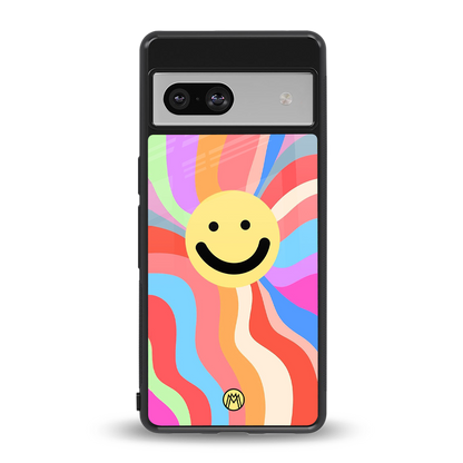 cheerful smiley back phone cover | glass case for Google Pixel 7A