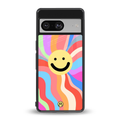 cheerful smiley back phone cover | glass case for Google Pixel 8