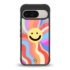 cheerful smiley back phone cover | glass case for google pixel 9