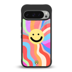 cheerful smiley back phone cover | glass case for google pixel 9 pro
