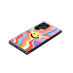 cheerful smiley back phone cover | glass case for samsung galaxy s23 ultra