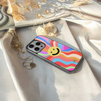 cheerful smiley back phone cover | glass case for oneplus nord 3