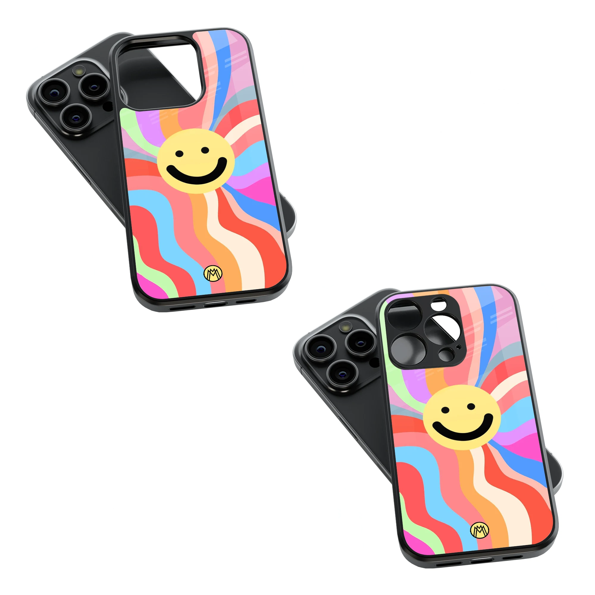 Trendy Glass Back Mobile Case for iPhone, Samsung, Redmi, OnePlus, Google Pixel, Motorola