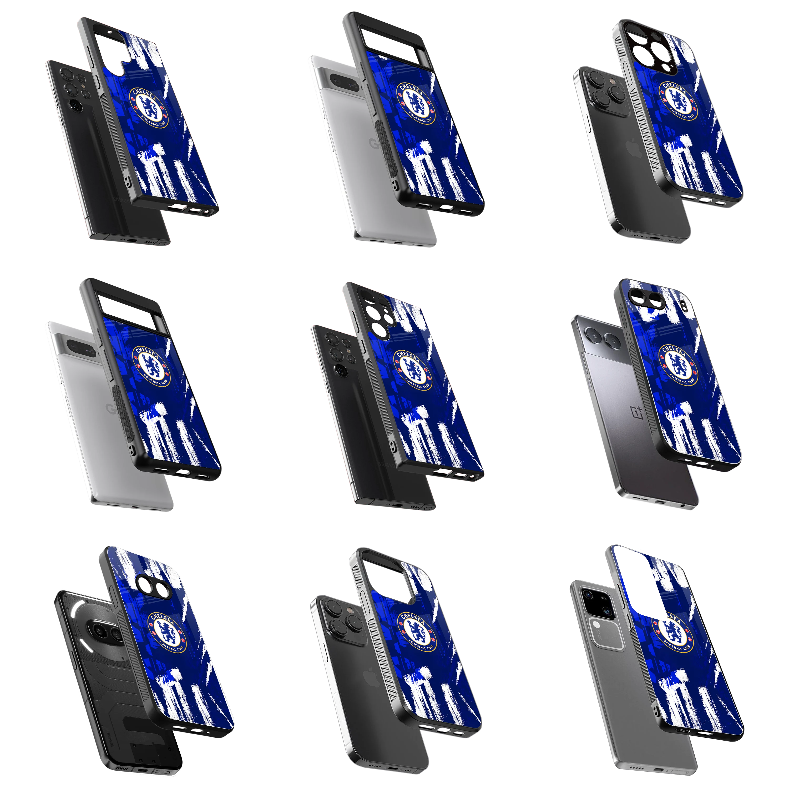Durable Glass Back Mobile Case for iPhone, Samsung, OnePlus, Google Pixel, Redmi, Vivo, Oppo