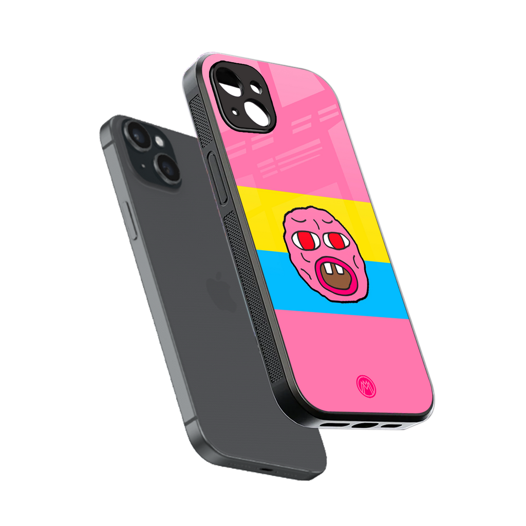 cherry bomb back phone cover | glass case for iphone 15 plus