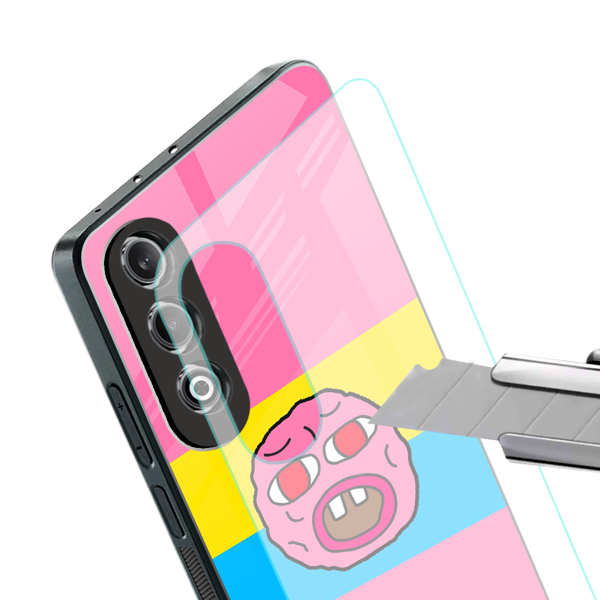 cherry bomb back phone cover | glass case for oneplus nord ce 4