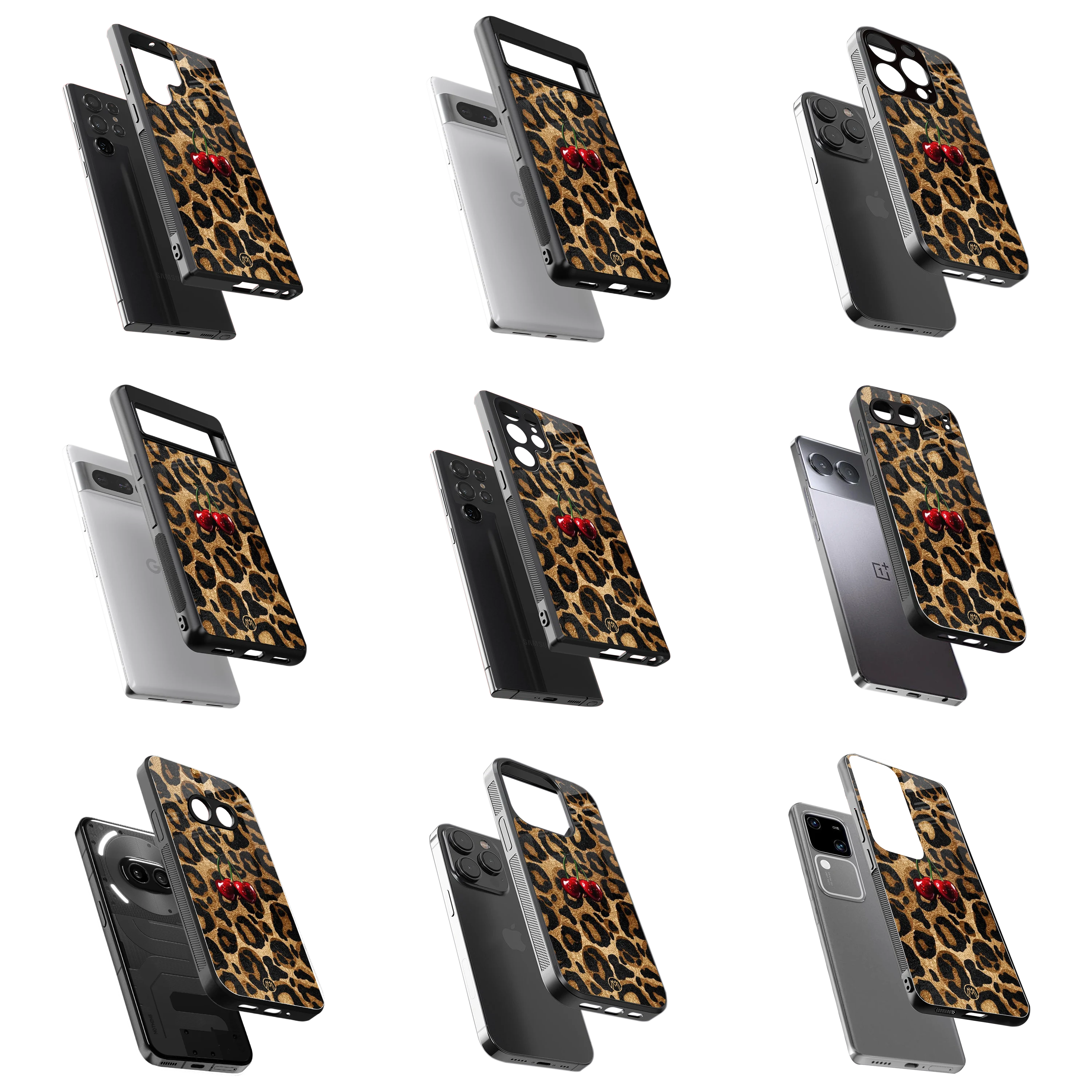 Durable Glass Back Mobile Case for iPhone, Samsung, OnePlus, Google Pixel, Redmi, Vivo, Oppo