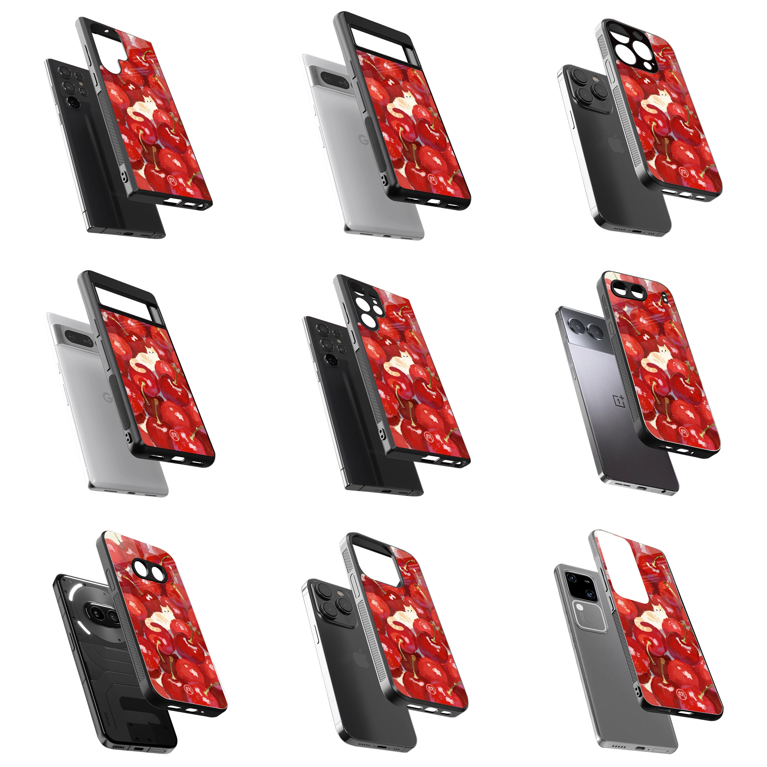 Durable Glass Back Mobile Case for iPhone, Samsung, OnePlus, Google Pixel, Redmi, Vivo, Oppo