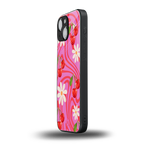 cherry swirl back phone cover | glass case for iphone 13 mini