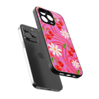 cherry swirl back phone cover | glass case for iphone 13 pro max
