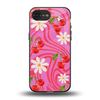 cherry swirl back phone cover | glass case for iphone 16e
