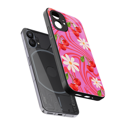 cherry swirl back phone cover | glass case for nothing phone 1