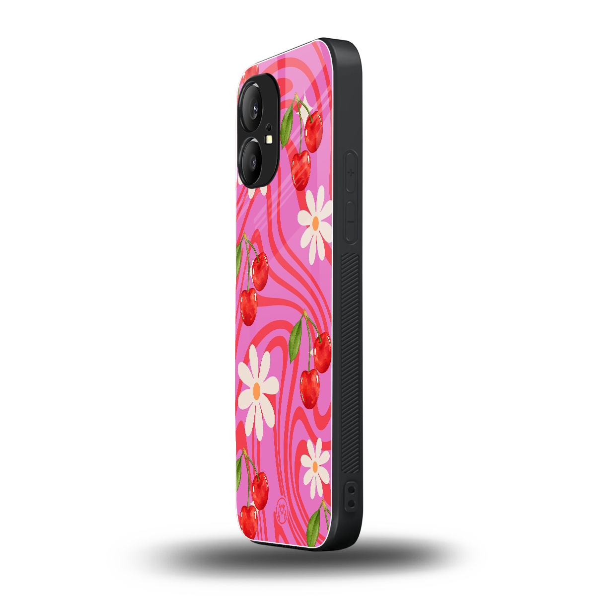 cherry swirl back phone cover | glass case for nothing phone 1