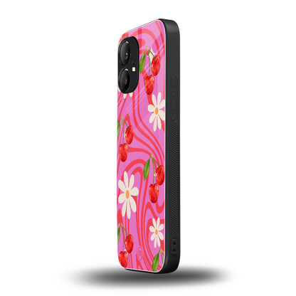 cherry swirl back phone cover | glass case for nothing phone 1