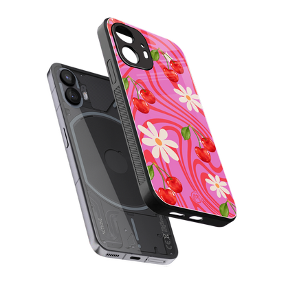 cherry swirl back phone cover | glass case for nothing phone 2