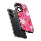 cherry swirl back phone cover | glass case for oneplus nord 3