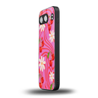 cherry swirl back phone cover | glass case for oneplus nord 4