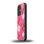 cherry swirl back phone cover | glass case for oneplus nord ce 3