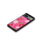 cherry swirl back phone cover | glass case for Google Pixel 7