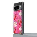 cherry swirl back phone cover | glass case for google pixel 8 pro