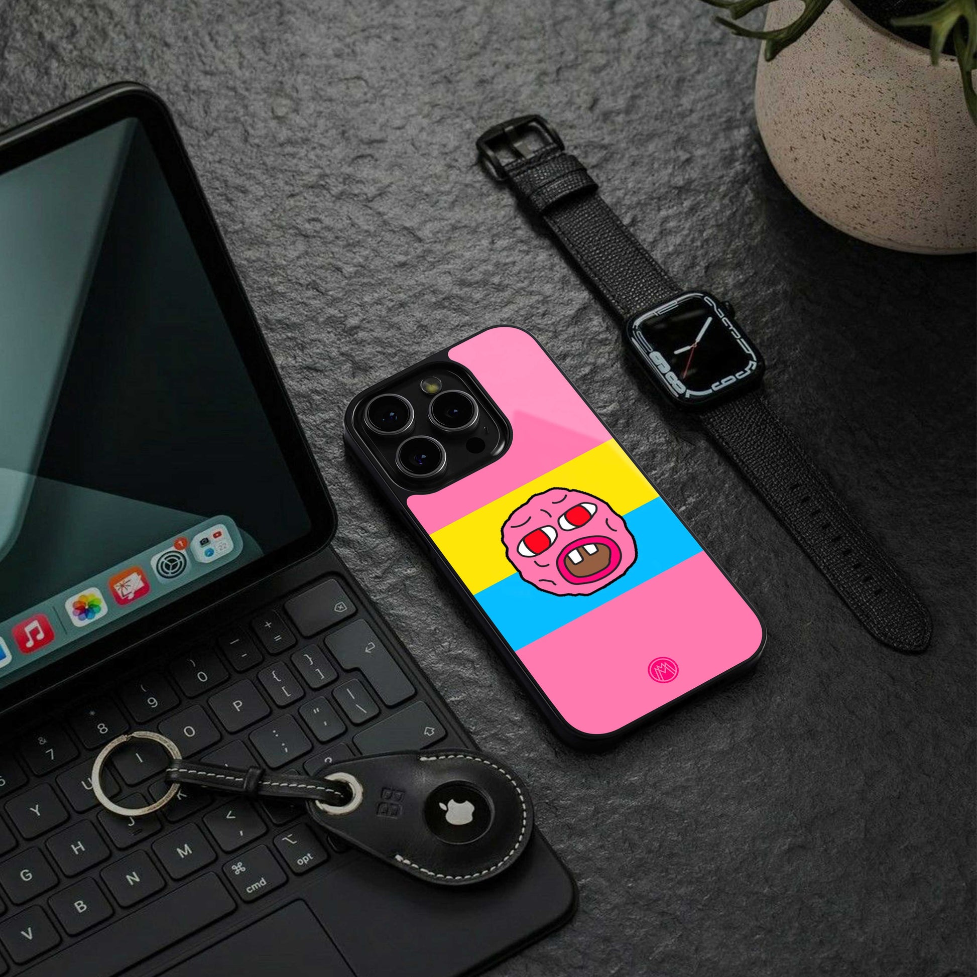 cherry bomb back phone cover | glass case for iphone 13 pro max