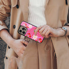 cherry swirl back phone cover | glass case for samsung galaxy s24 fe