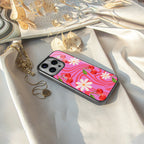 cherry swirl back phone cover | glass case for iphone 16 pro