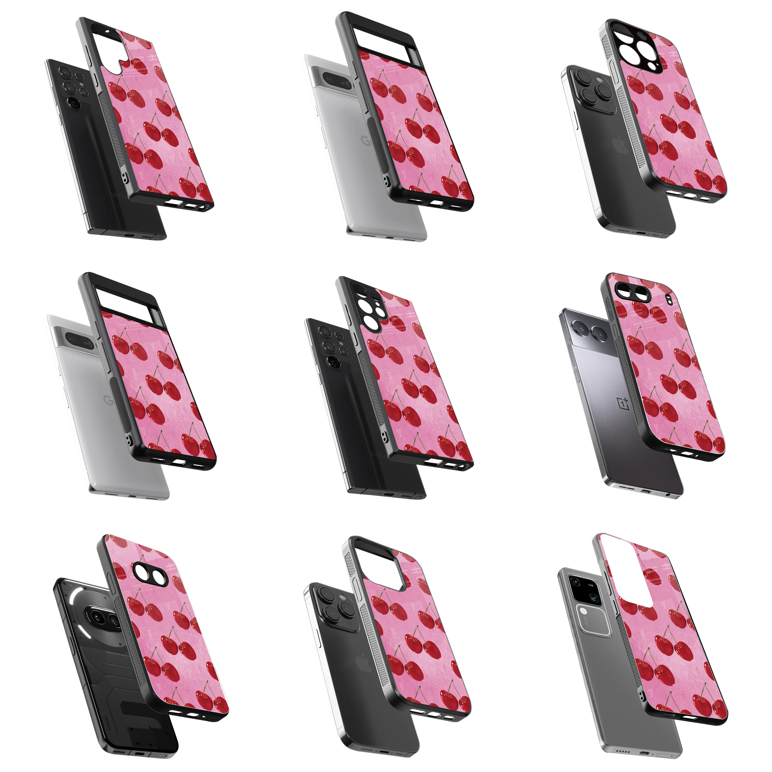 Durable Glass Back Mobile Case for iPhone, Samsung, OnePlus, Google Pixel, Redmi, Vivo, Oppo