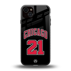 chicago 21 back phone cover | glass case for iphone 15 plus