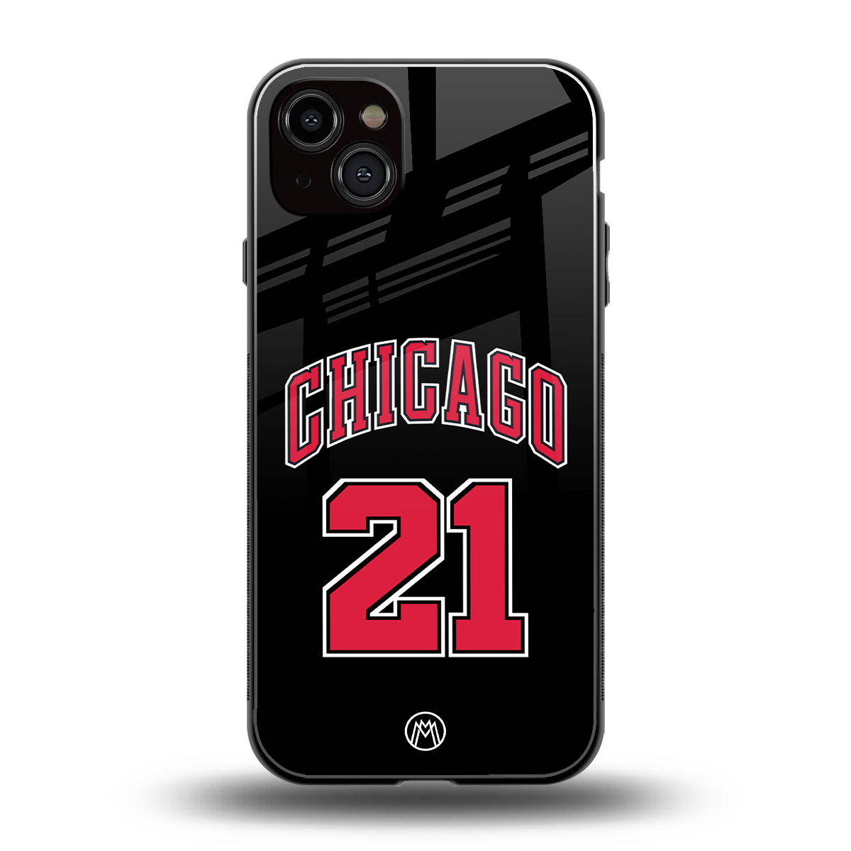 chicago 21 back phone cover | glass case for iphone 15 plus