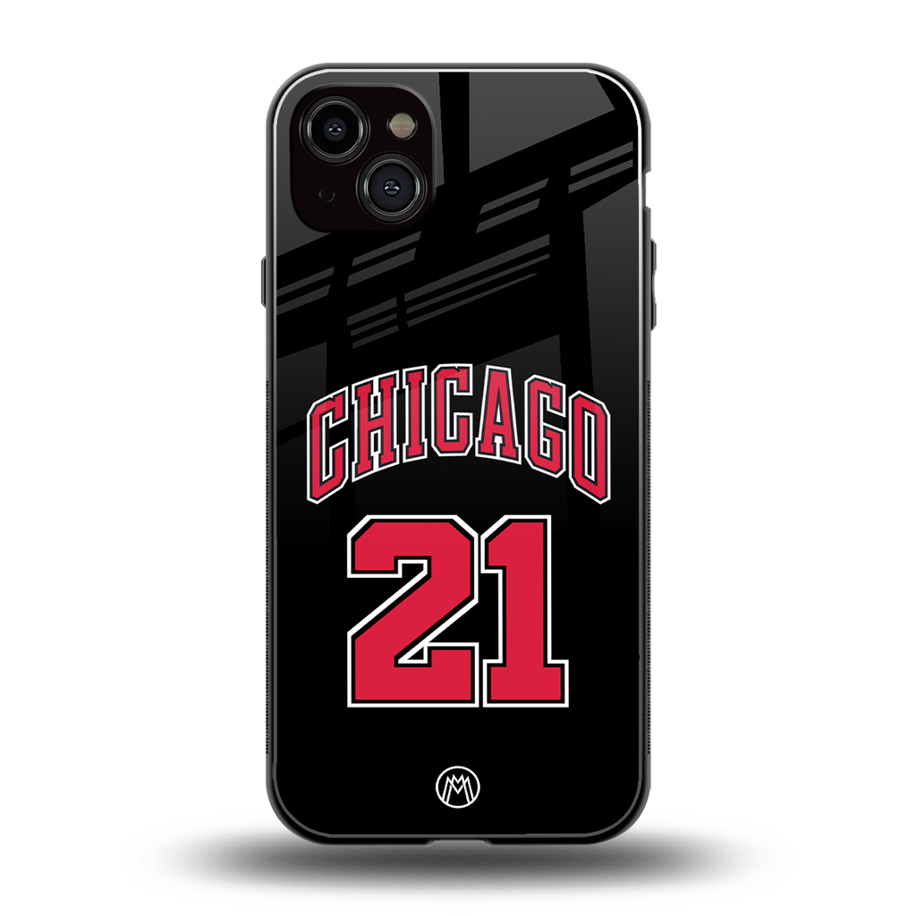 chicago 21 back phone cover | glass case for iphone 14 plus