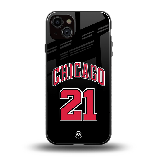 chicago 21 back phone cover | glass case for iphone 14 plus