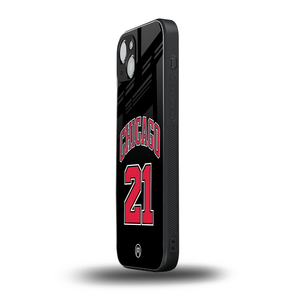 chicago 21 back phone cover | glass case for iphone 14 plus
