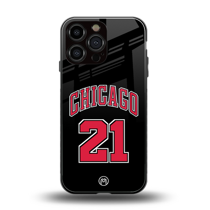 chicago 21 back phone cover | glass case for iphone 14 pro max