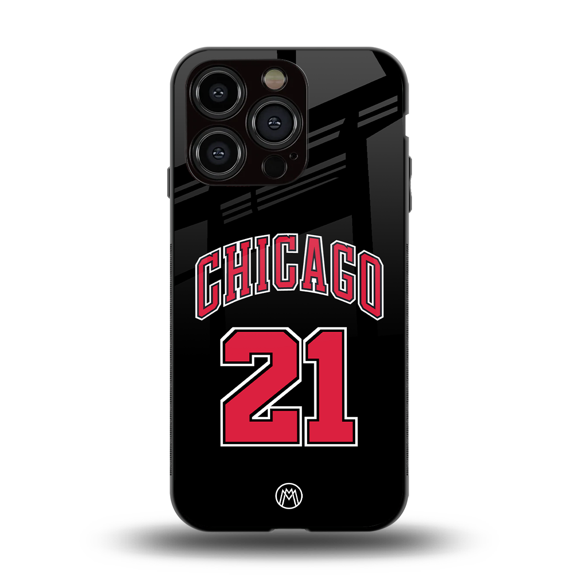 chicago 21 back phone cover | glass case for iphone 15 pro