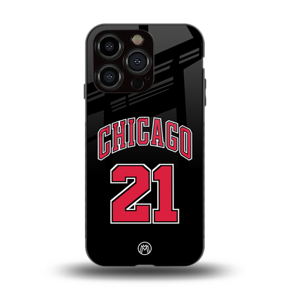 chicago 21 back phone cover | glass case for iphone 14 pro